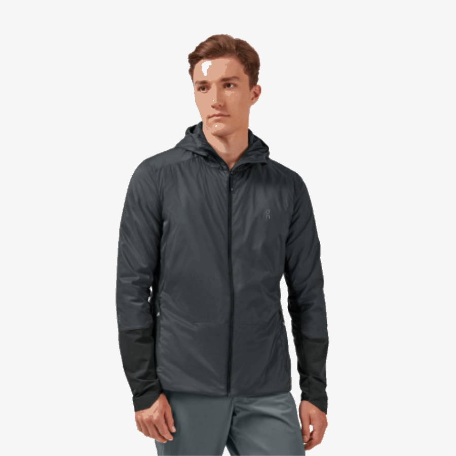 En Chaqueta Aislante Para Correr Negro Sombra