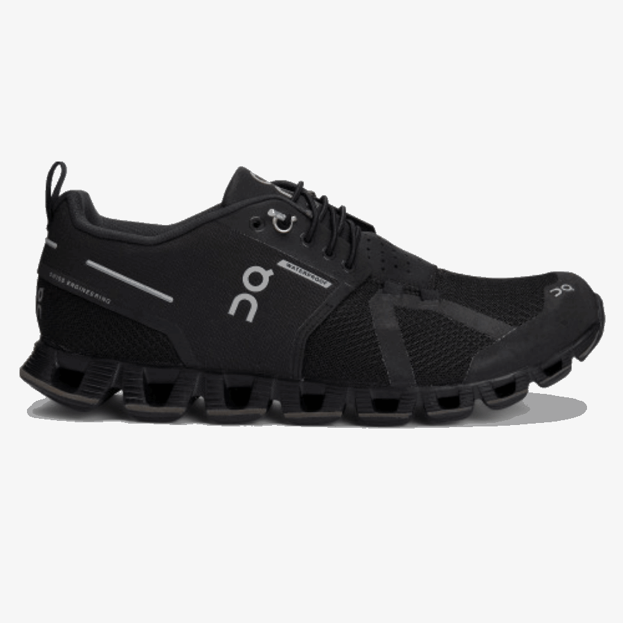 En Correr Nube Impermeable Negro-lunar