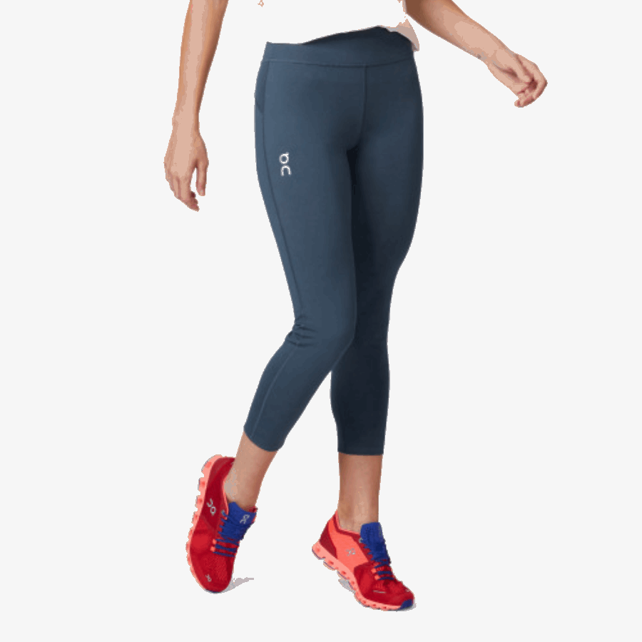 En Mallas Para Correr 7/8 Azul Marino
