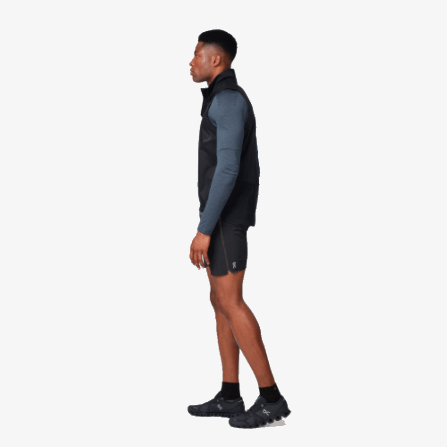 En Correr Tiempo Chaleco Hombres Negro
