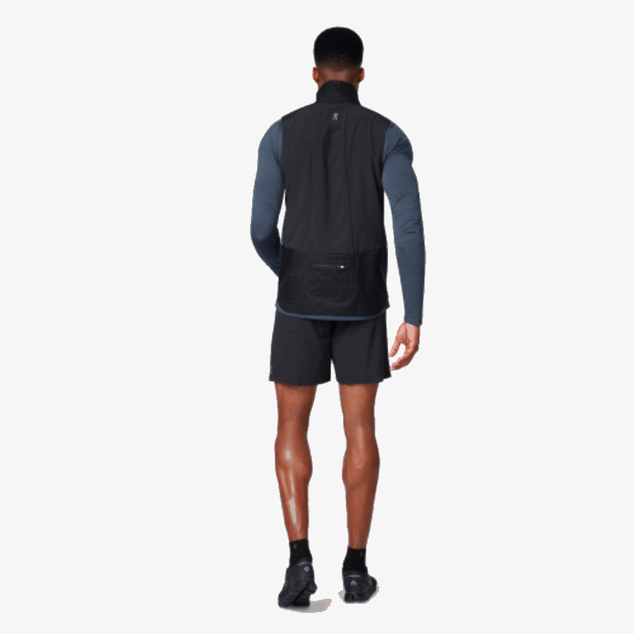 En Correr Tiempo Chaleco Hombres Negro