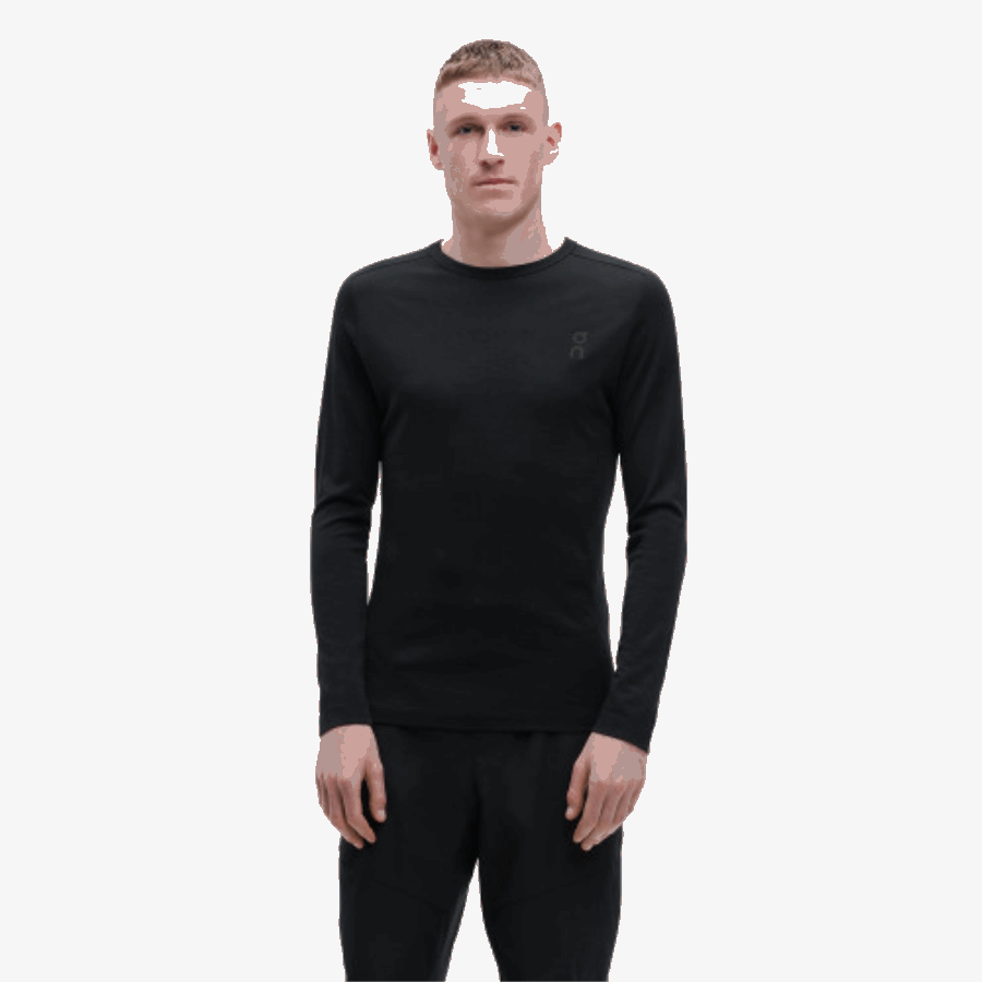 On Running Merino Camiseta Larga Hombre Negro