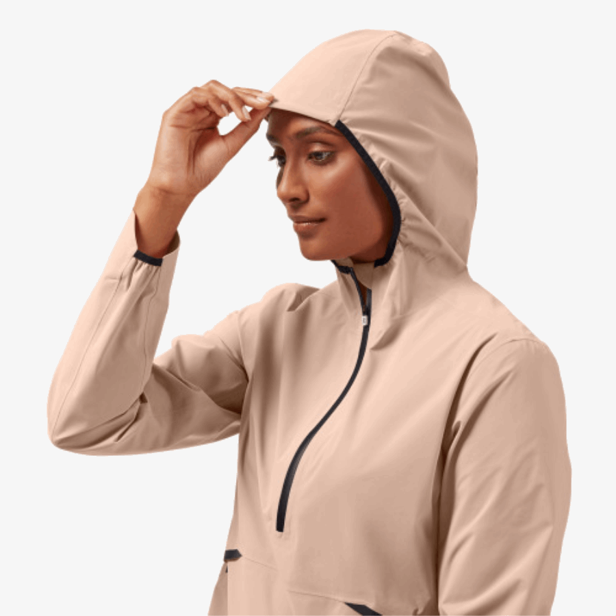 Anorak Impermeable On Running Rosa Marrón